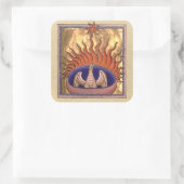 Phoenix Rising van de Ashes Vierkante Sticker (Tas)