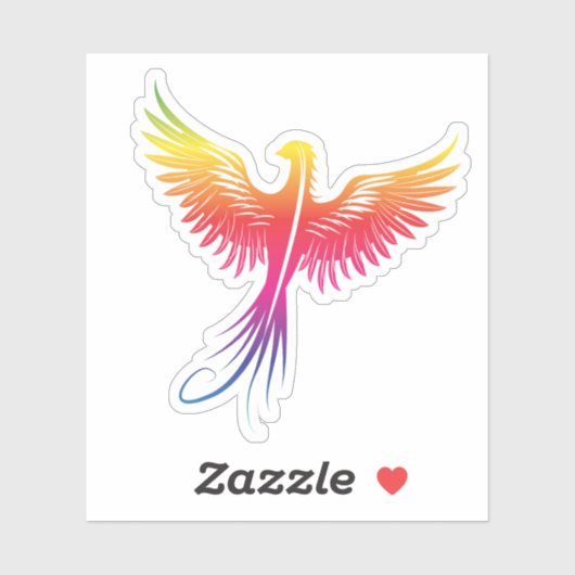 Phoenix Rising van de Flames Sticker (Vel)