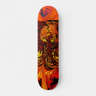 Phoenix Rising Vuurkunst met Explosieve Verf Vlam Skateboard