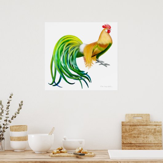 Phoenix Rooster Print (Keuken)