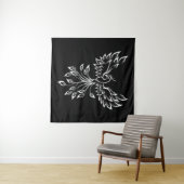 Phoenix ruist op zwart wandkleed (In Situ (horizontaal))