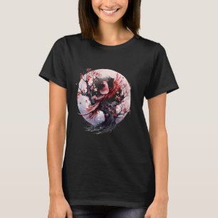 Phoenix Sakura Tree Fire Phoenix vogel mythische v T-shirt