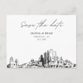 Phoenix Save the Date Briefkaart Elegante bruiloft (Voorkant)