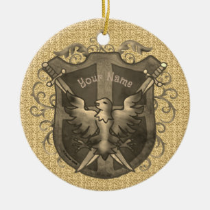 Phoenix Schild Keramisch Ornament