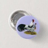 Phoenix: Silver Duckwing Pair Ronde Button 3,2 Cm (Voorkant /achterkant)