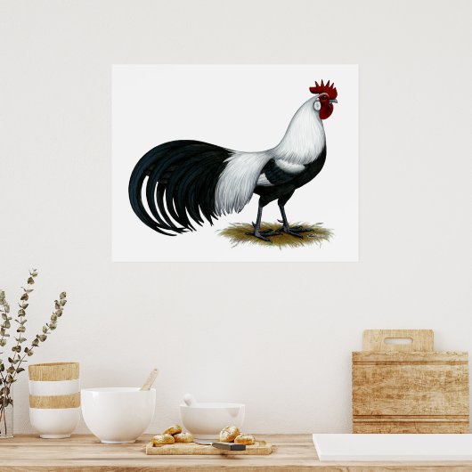 Phoenix: Silver Duckwing Rooster Poster (Keuken)