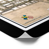 Phoenix Sky Harbour Intl Airport Satellite Map Poster (Hoek)