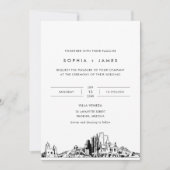 Phoenix Skyline Faire-part de mariage avec photo (Devant)