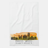 Phoenix Skyline Map Coordinates Theedoek (Verticaal)