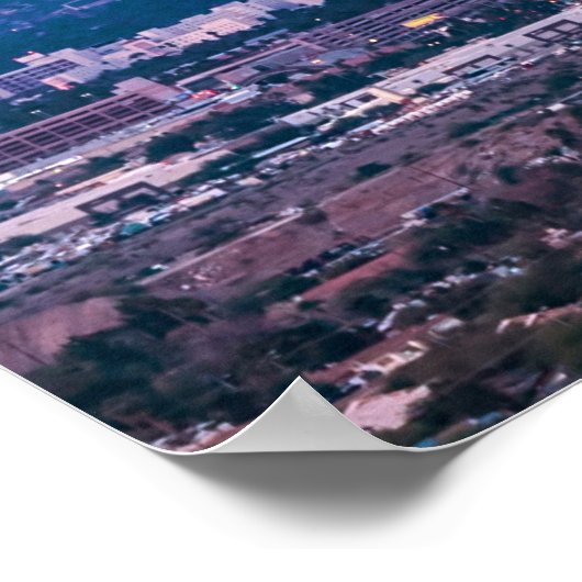 Phoenix Skyline Pink Twilight Poster (Hoek)