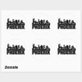 Phoenix Skyline Ronde Sticker (Vel)