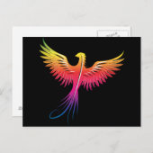 Phoenix stijgend uit de as symbool briefkaart (Voorkant / Achterkant)