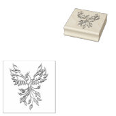 Phoenix stijgt op zilver 	rubberstempel (Gestempeld)