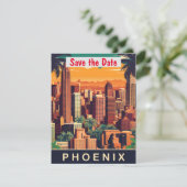 Phoenix Sunset Palms Warme Uitnodiging (Staand voorkant)