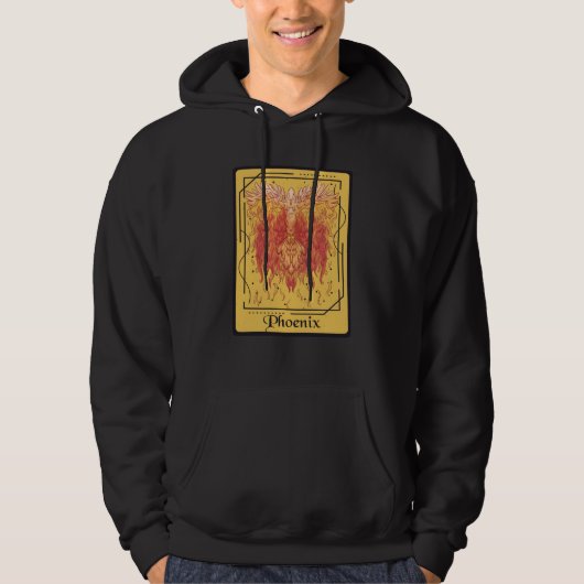 Phoenix Tarot Card Firebird Fantasy Rising from As Hoodie (Voorkant)