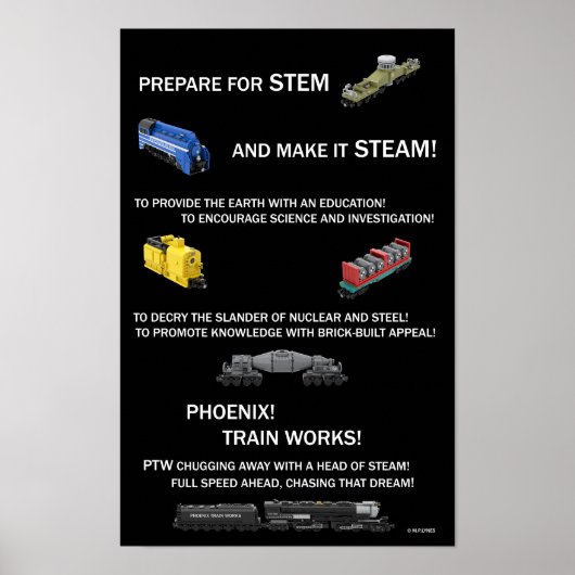 Phoenix Train Works Motto Poster (Devant)