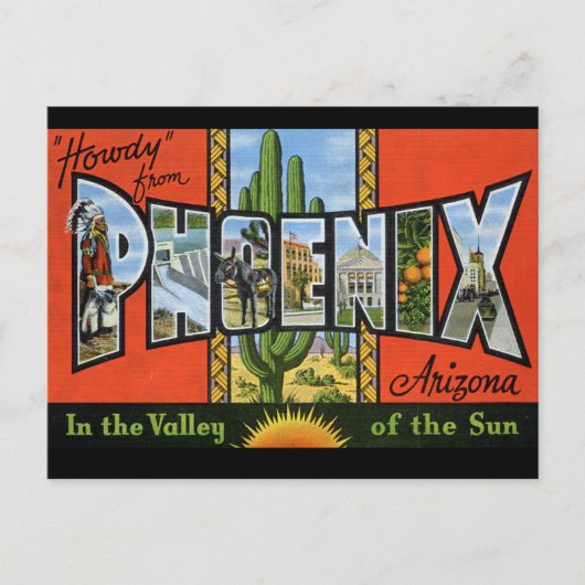 Phoenix Travel Briefkaart (Voorkant)