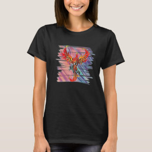 Phoenix van de as motief mythisch vuur vogel Ph T-shirt