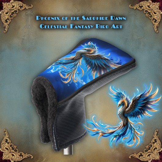 Phoenix van de saffierene dageraad golfheadcover
