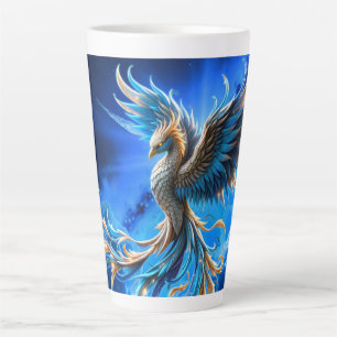 Phoenix van de saffierene dageraad latte mok