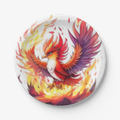Phoenix Verjaardag Papieren Bordje (Voorkant)