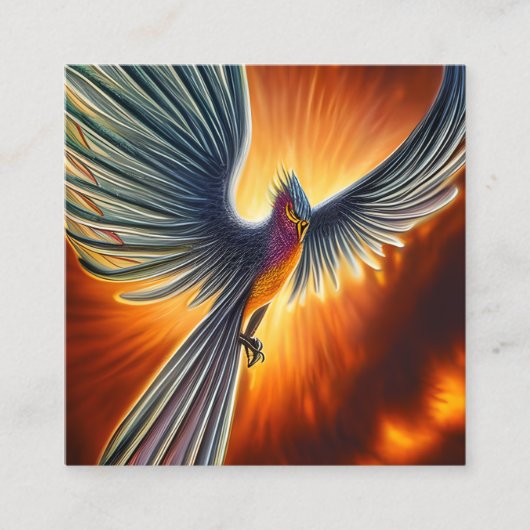 Phoenix Vierkante Visitekaartje (Voorkant)