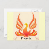 Phoenix vogel briefkaart (Voorkant / Achterkant)