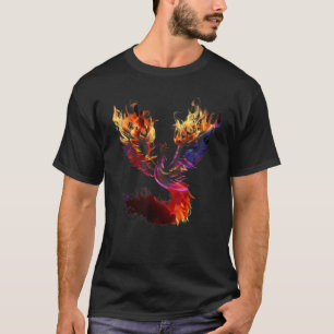 Phoenix vuur vogel wedergeboorte verrijzen uit as t-shirt