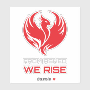 Phoenix Warrior Symbool voor Overlevingsvermogen Sticker