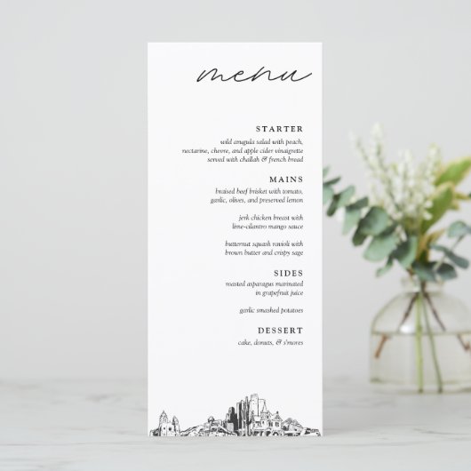 Phoenix Wedding Reception Dinner Menu (Debout devant)