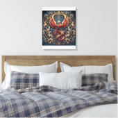 Phoenix Wedergeboorte: Een Tijdloos Meesterwerk Ca Canvas Afdruk (Insitu (Slaapkamer))
