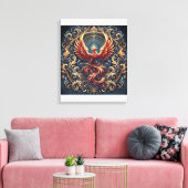 Phoenix Wedergeboorte: Een Tijdloos Meesterwerk Ca Canvas Afdruk (Insitu (Woonkamer))