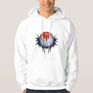 Phoenix Wedergeboorte Elementair Vuur Ijs Mytholog Hoodie
