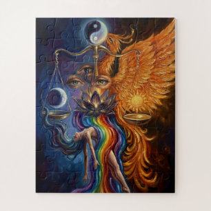 Phoenix Yin Yang Canvas Legpuzzel