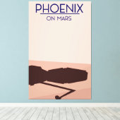 Phoenixlander op Mars. Canvas Afdruk (Insitu (Houten vloer))