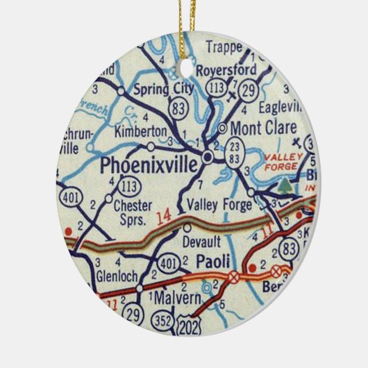 Phoenixville PA Keramisch Ornament (Links)