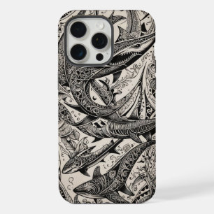 Phone Bone Scrimshaw Sharks iPhone 15 Pro Max Hoesje