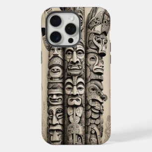 Phone Bone Scrimshaw Totem iPhone 15 Pro Max Hoesje