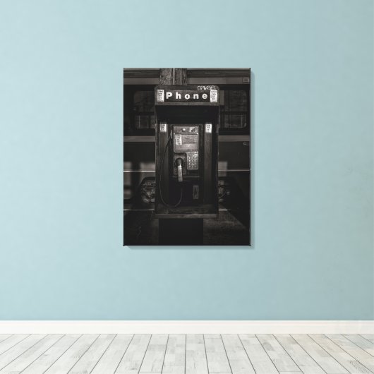 Phone Booth No 13 Canvas Afdruk (Insitu (Houten vloer))
