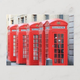 Phone Booths in Londen, Engeland Briefkaart