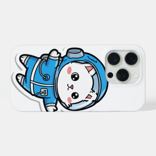 Phone Case Cute Astronaut Cat (Verso Horizontal)