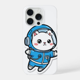 Phone Case Cute Astronaut Cat iPhone 15 Pro Hoesje