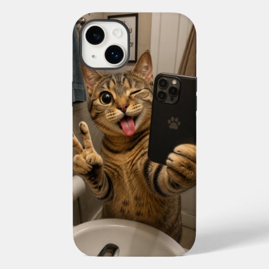 Phone Case - Funny Cat v3.45 (Achterkant)