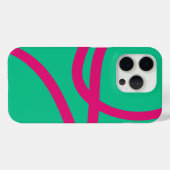 Phone Case – Pink Lines on Green (Achterkant (horizontaal))