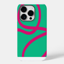 Phone Case – Pink Lines on Green