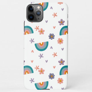 Phone Case – Rainbow and Flowers Cute Design iPhone 11Pro Max Hoesje