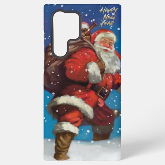 Phone Case Santa Clause happy new year  Samsung Galaxy Hoesje (Achterkant)