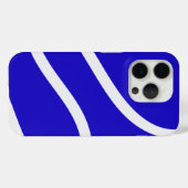 Phone Case – White Lines on Blue (Achterkant (horizontaal))