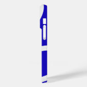 Phone Case – White Lines on Blue (Achterkant / Links)