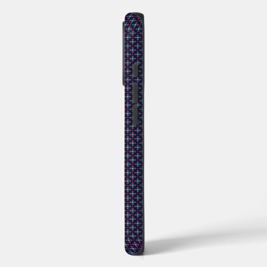 Phone case with a blue and pink geometric pattern (Achterkant / Links)